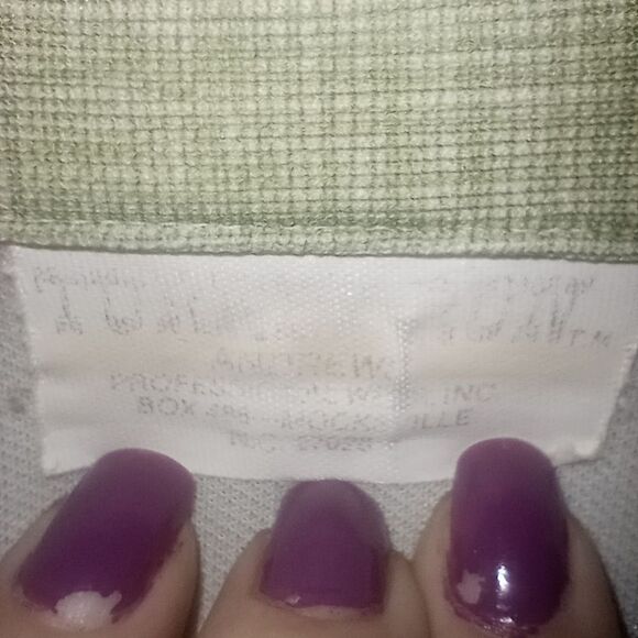 Vintage 70s Green Dagger Collar Zip Front Short Sleeve Shirt Size Medium P2P 22 - Picture 2 of 12